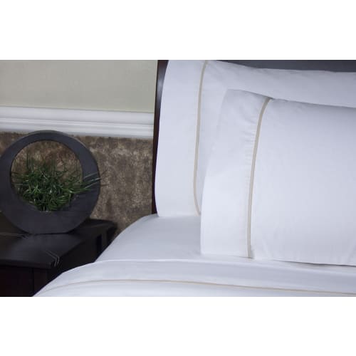 Legacy Westin / Element T250 Flat Sheet, Cotton / Poly Blend, Full 88X108, Sand Piping